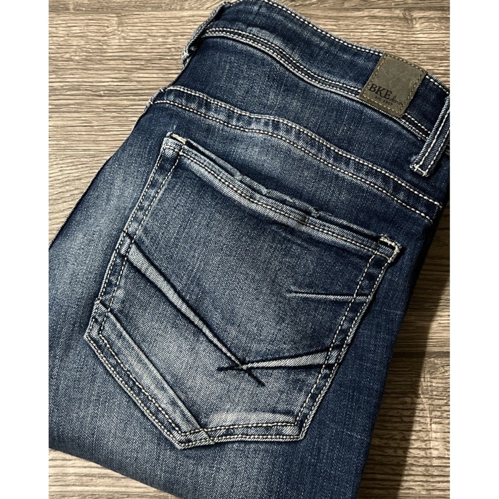 BKE Payton Mid Rise Distressed Skinny Stretch Jeans SZ 31x31.5 (33x31)